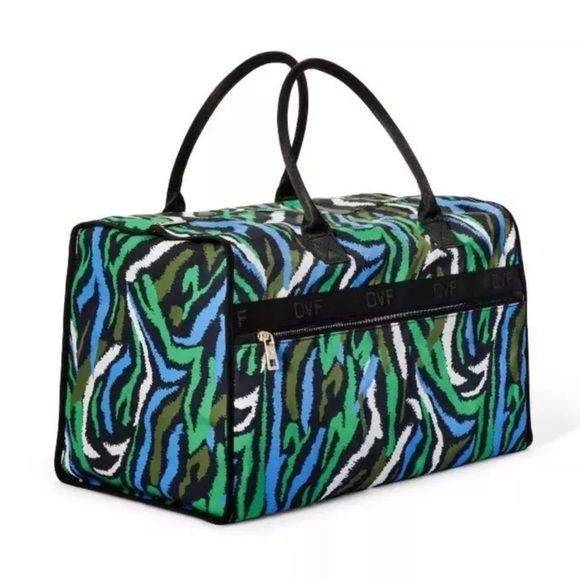 Diane von Furstenberg Disco Zebra Print XL Weekender Bag - Picture 2 of 10